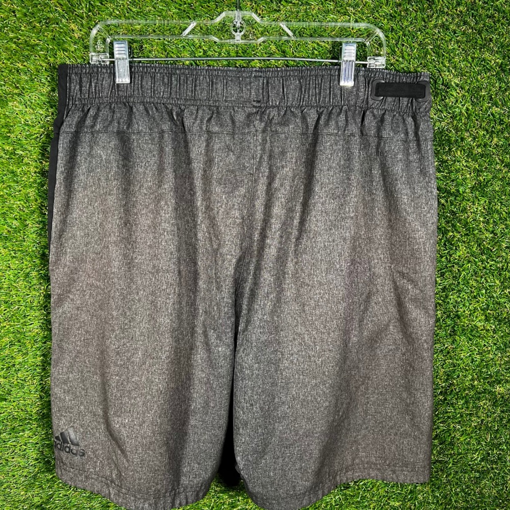 Adidas Climalite Mens XL Training Shorts Black Heathered Gray Running